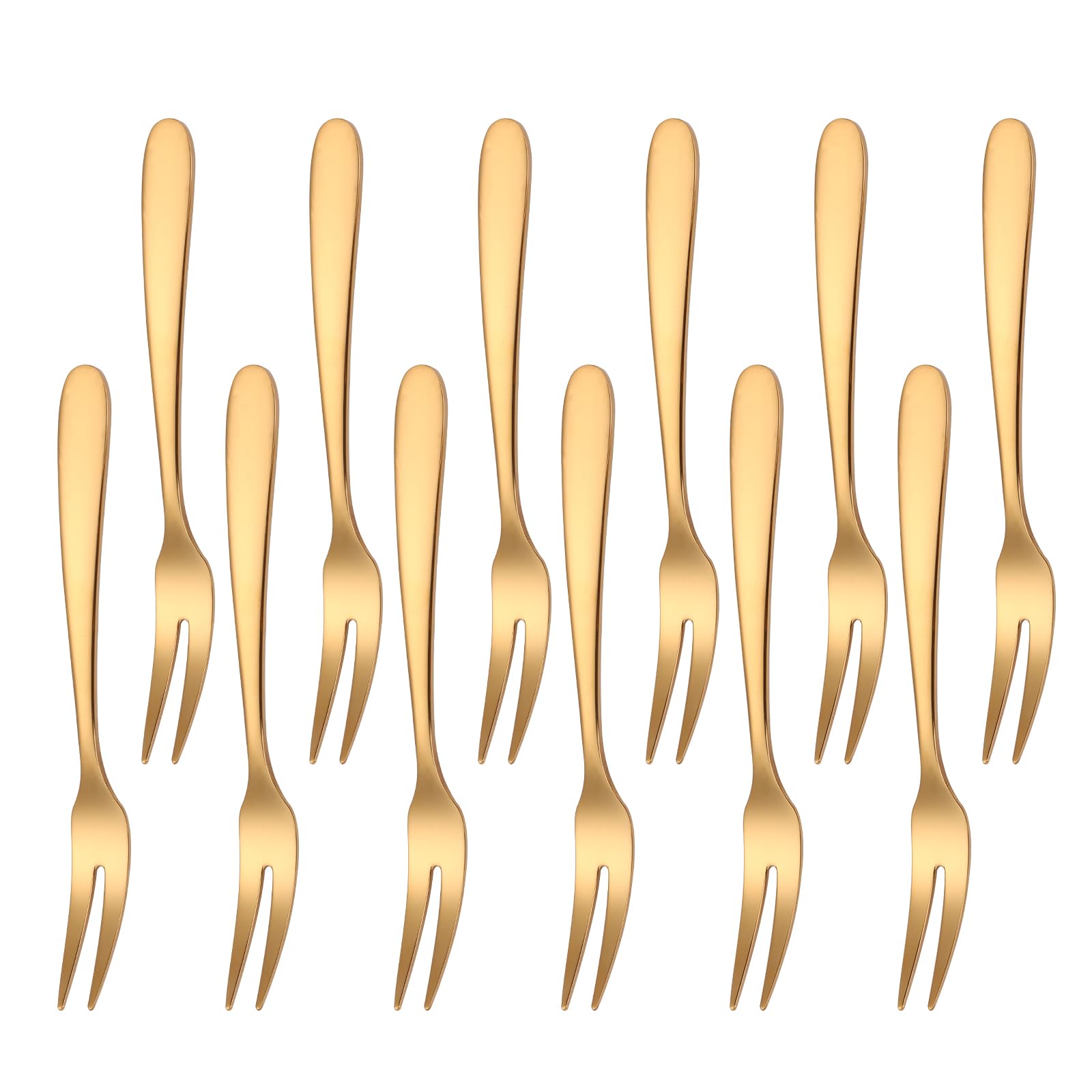 Mafier gold fruit forks in a gift box, perfect for elegant entertaining.