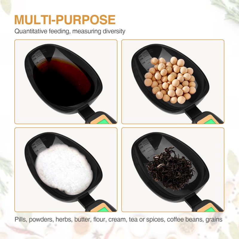 Mafiti digital spoon holds measurements steady with the HOLD function during transfer.