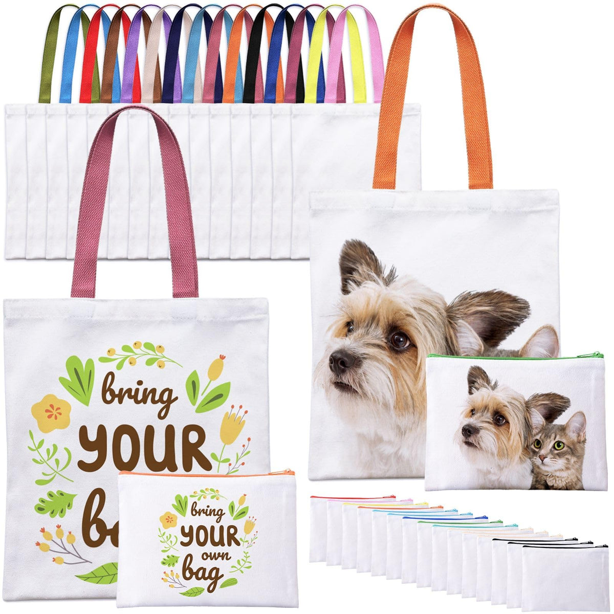 MAFYE sublimation blanks tote bag collection for DIY heat transfer projects
