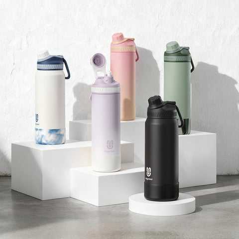Magcheer black satin finish bottle suited for desk and commute.