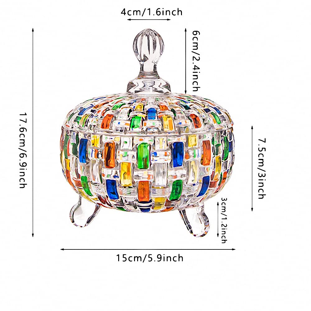 MAGCOLOR crystal glass candy jar highlights lead-free craftsmanship for stylish storage.