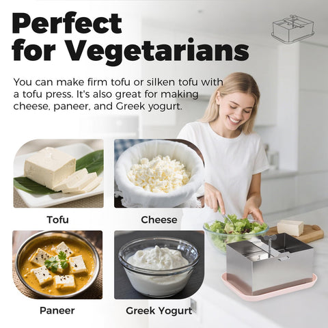Mageeki Tofu Press 2 lb capacity handles larger tofu batches.