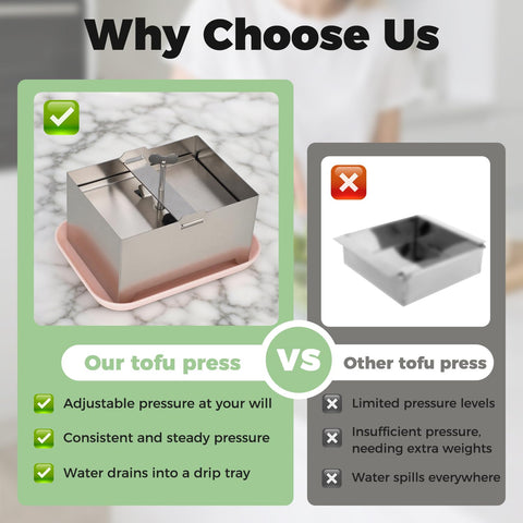 Mageeki Tofu Press BPA-free, dishwasher-safe components simplify cleanup.