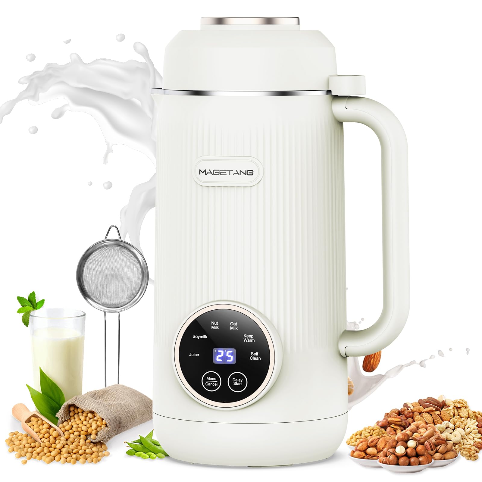 MAGETANG 7-in-1 nut milk maker 28oz on a clean counter for fresh dairy-free milk
