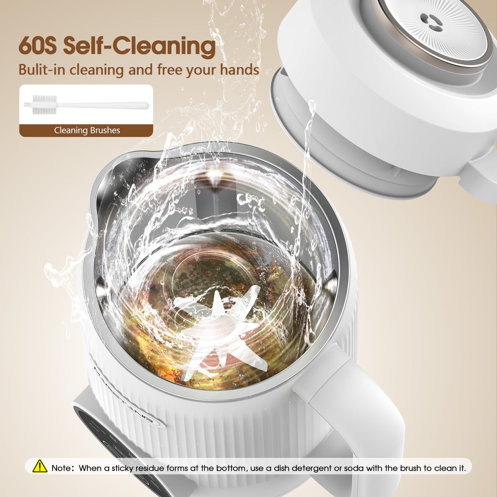MAGETANG 7-in-1 self-cleaning function in action with water cycle