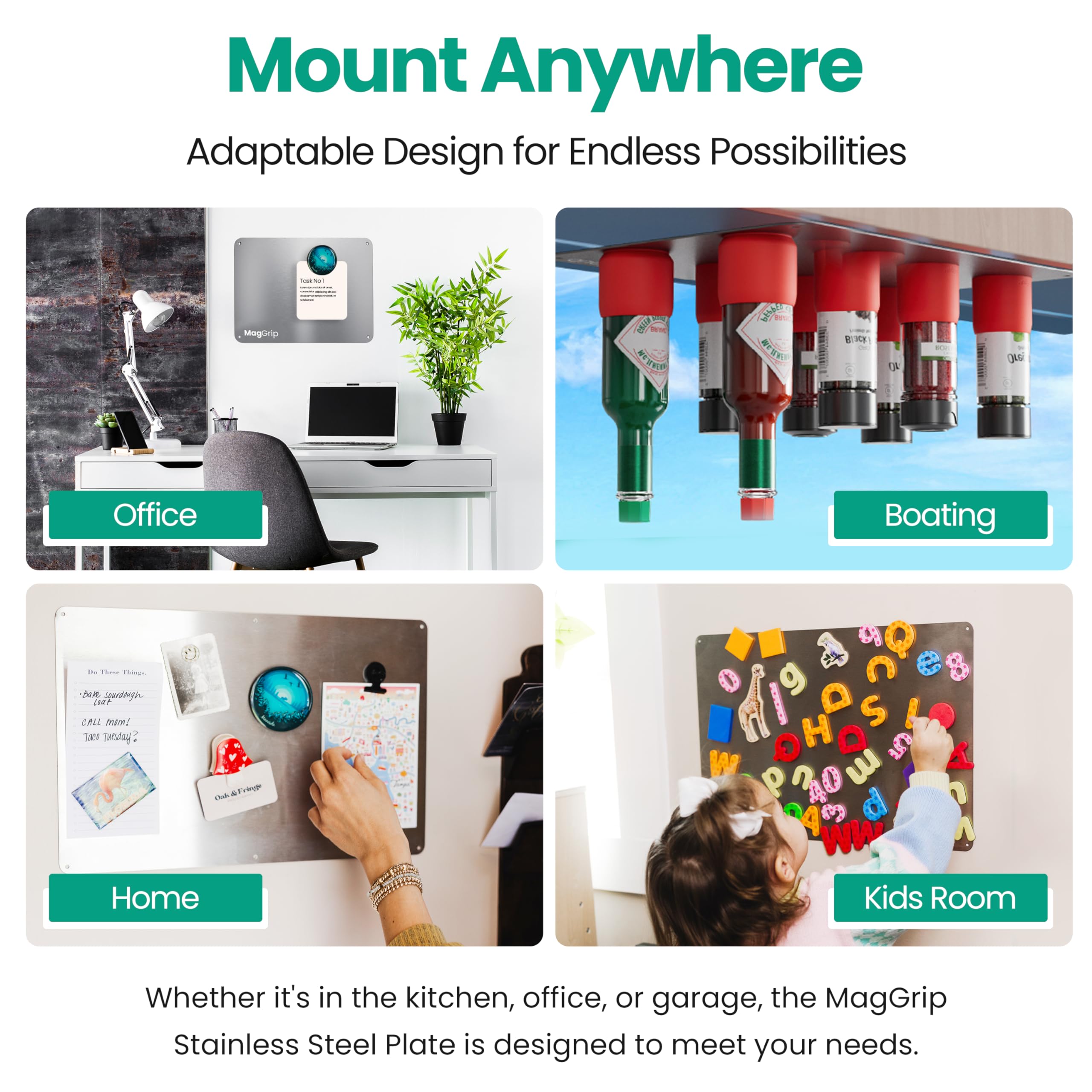 MagGrip mounting screws included for extra secure attachment when needed