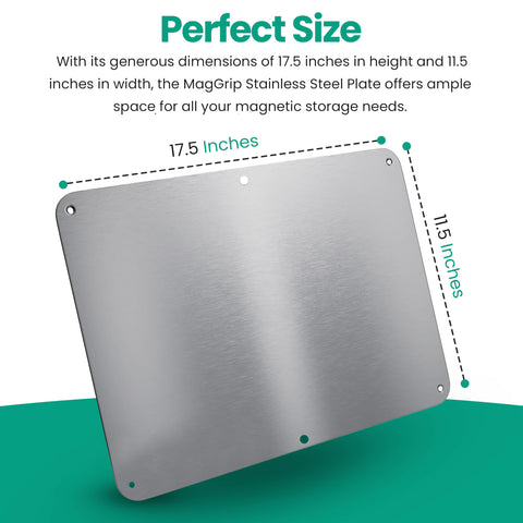 MagGrip stainless-steel plate magnets readily cling for flexible organization