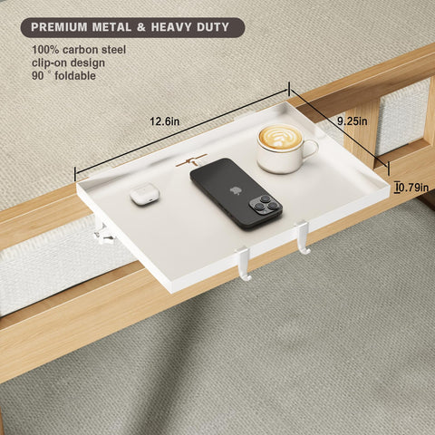 Magheo bedside shelf with heavy-duty frame for stability.
