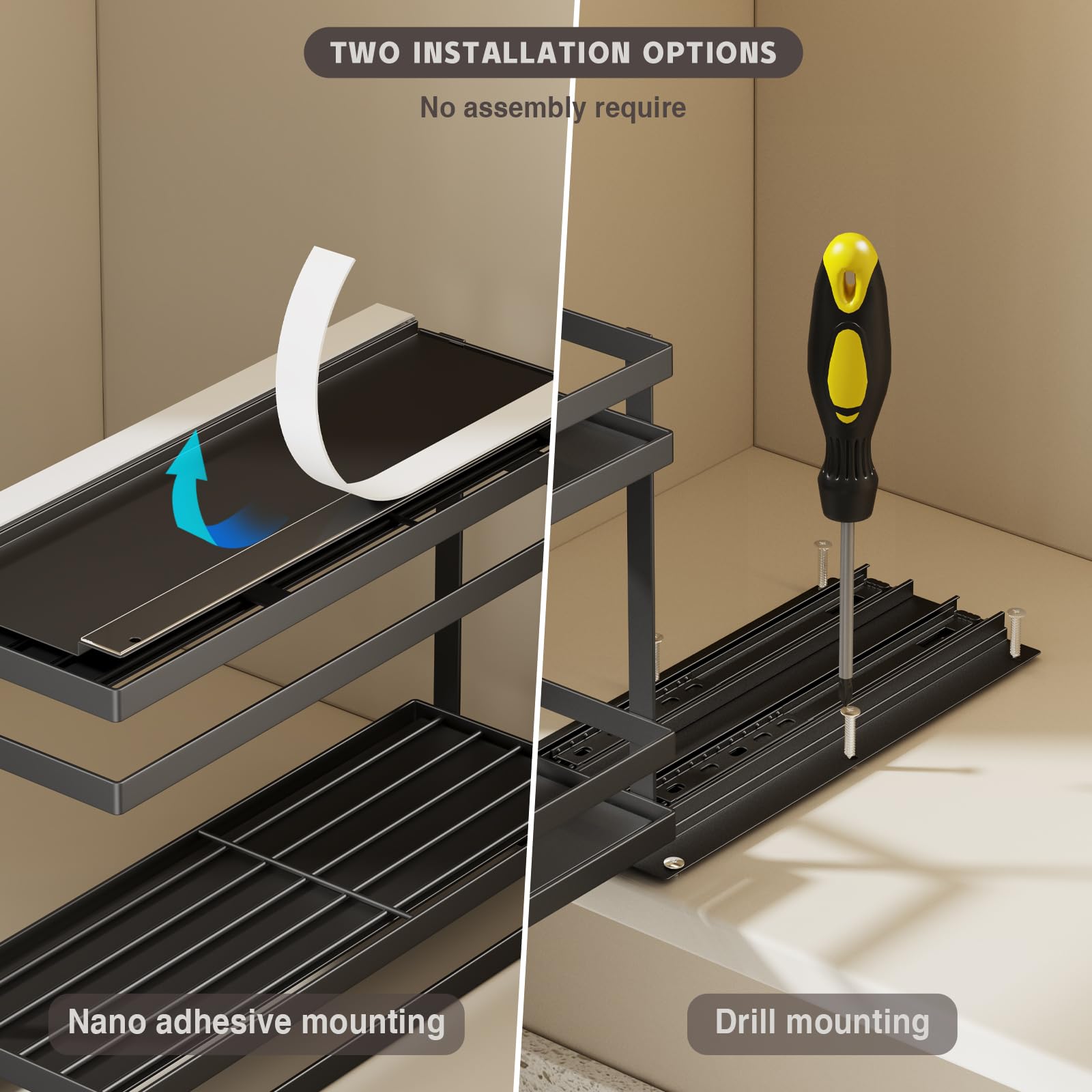 Magheo raised guard rails prevent spills and tipping.