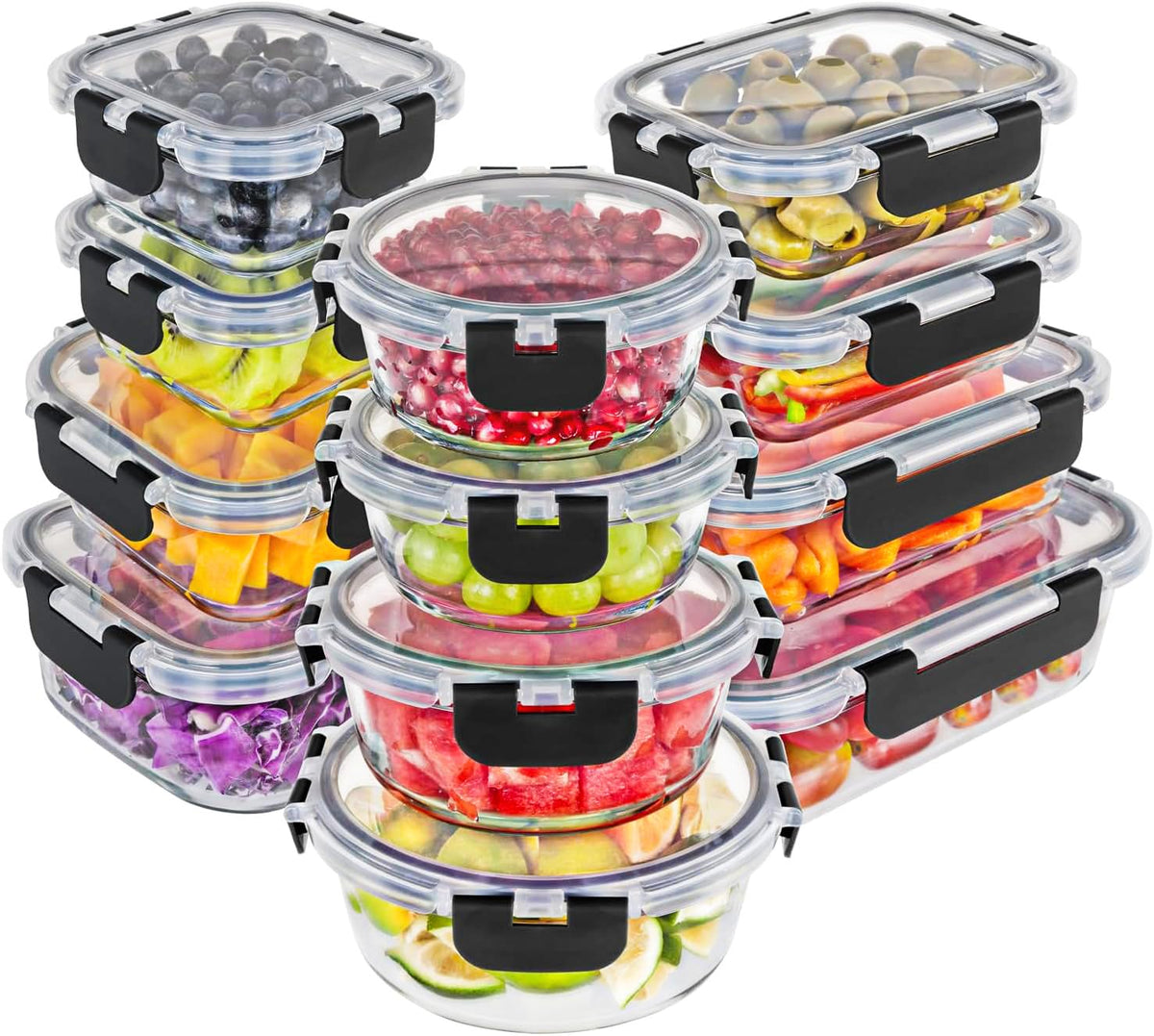 Magic Mill rectangular 35oz glass container with lid for fresh meals
