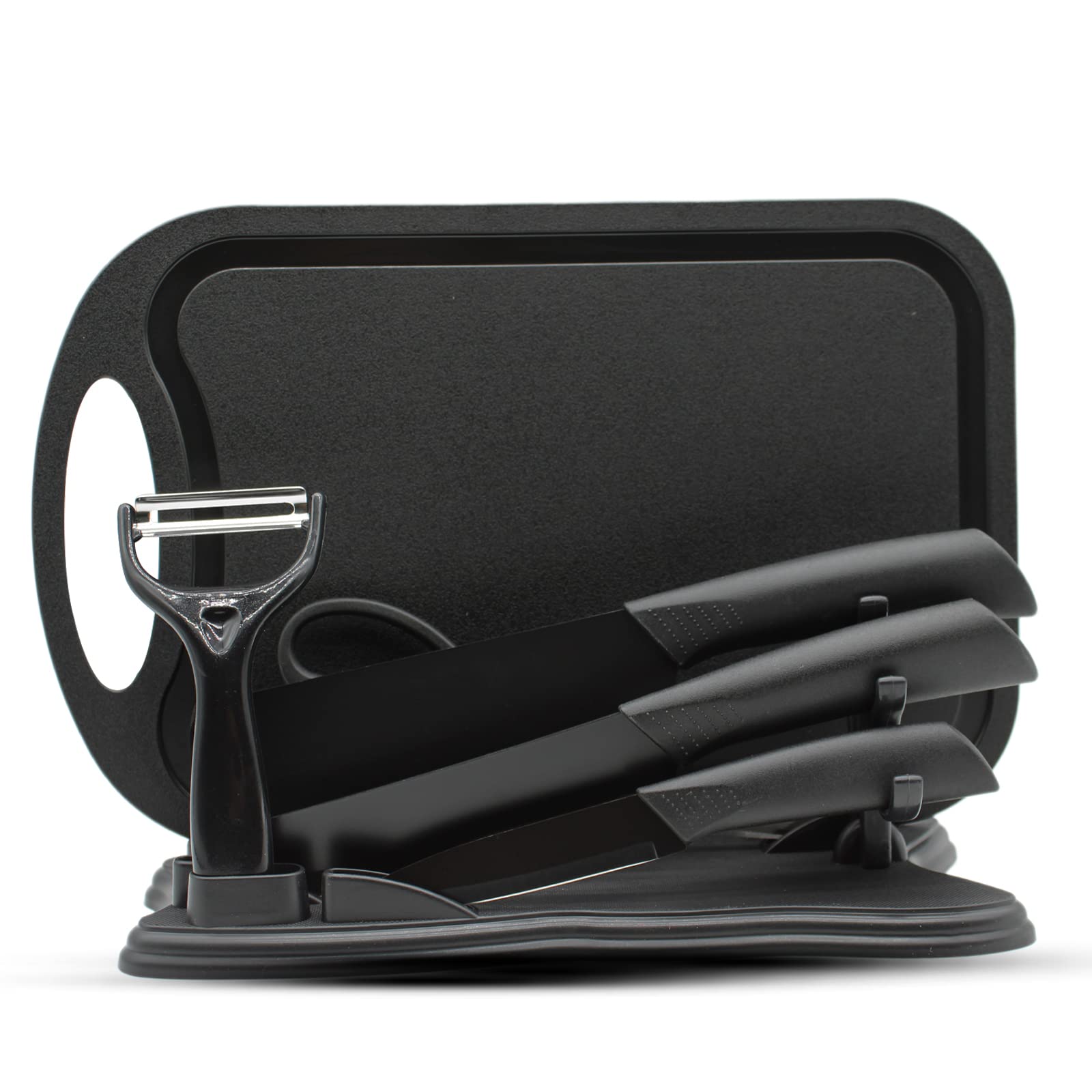 Magicorange knife-set overview showing complete kit for ready-to-cook prep
