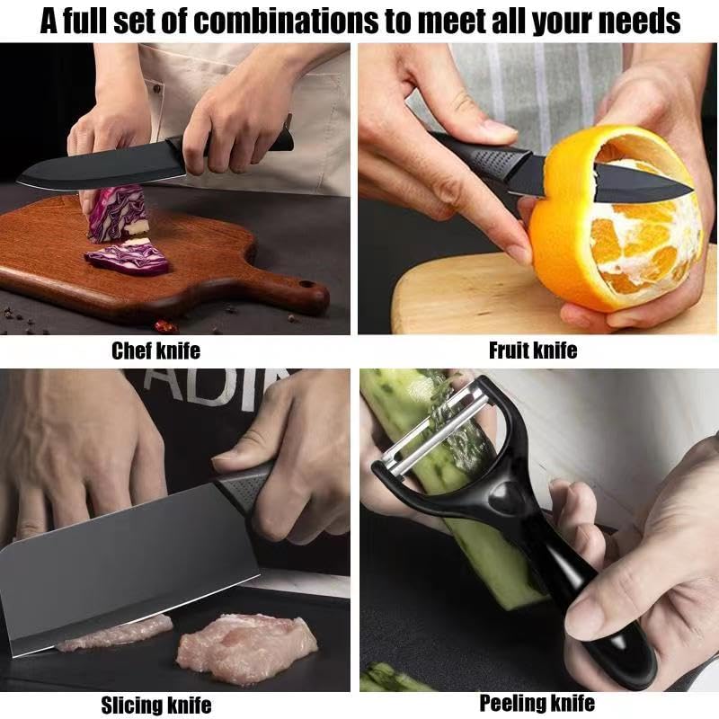 Magicorange utility knife black for versatile kitchen tasks