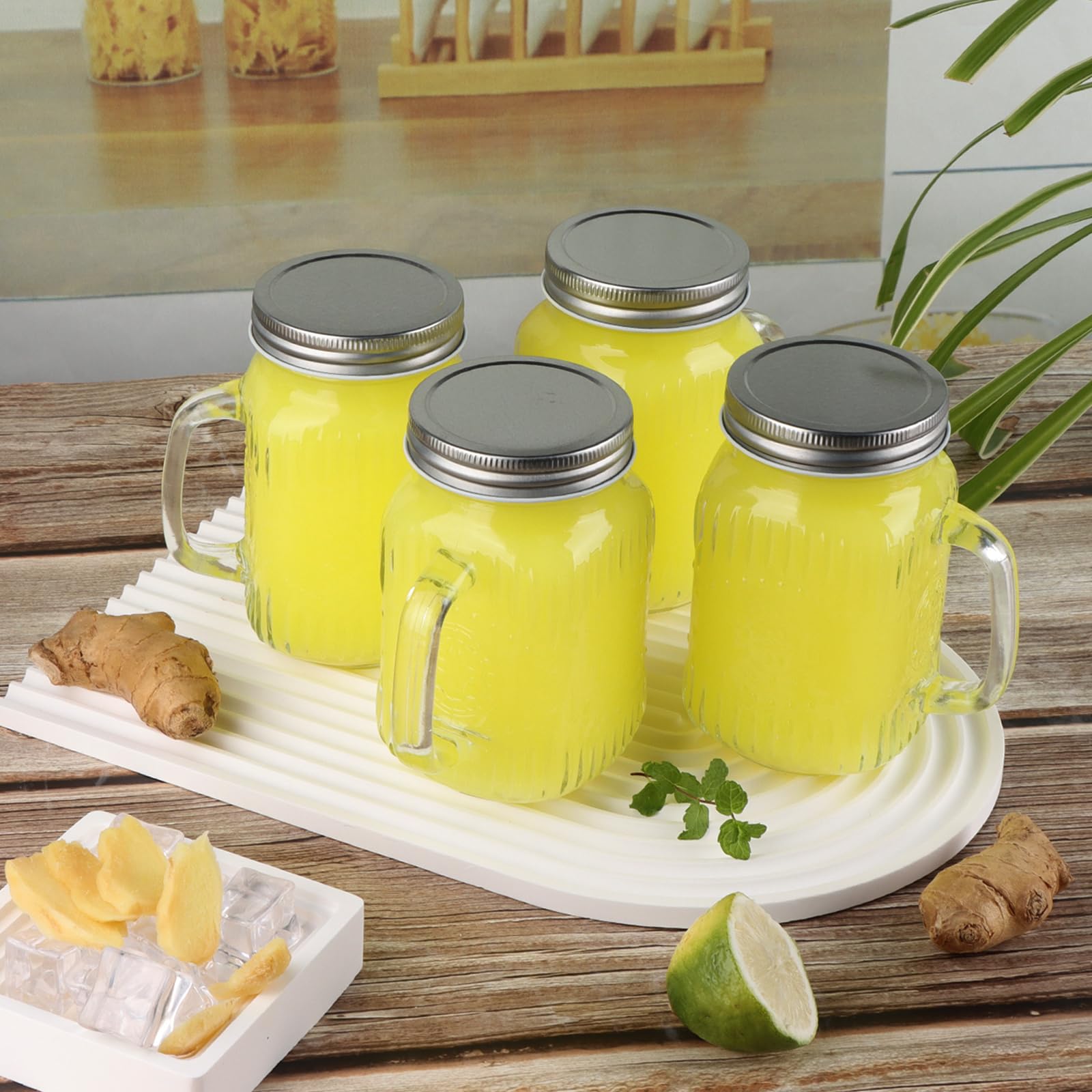 Magicsky 16-ounce wide-mouth jar ideal for iced coffee and smoothies.