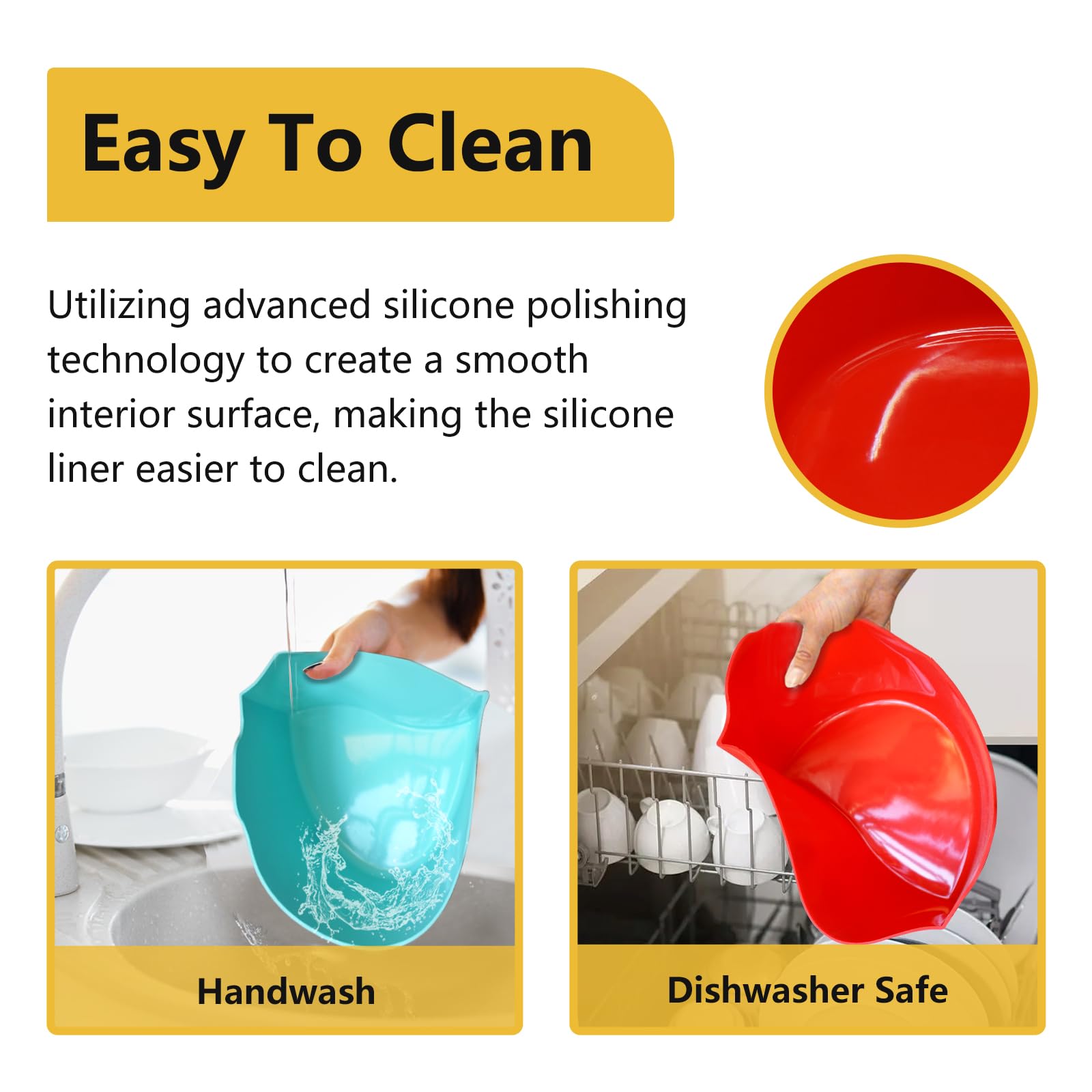 Magikichen BPA-free silicone liner promotes safe, reusable cooking.
