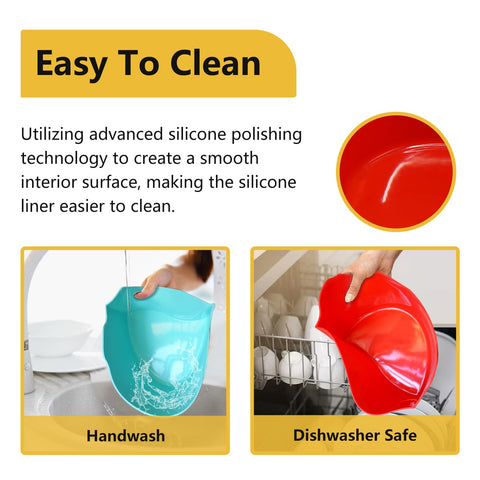 Magikichen BPA-free silicone liner promotes safe, reusable cooking.