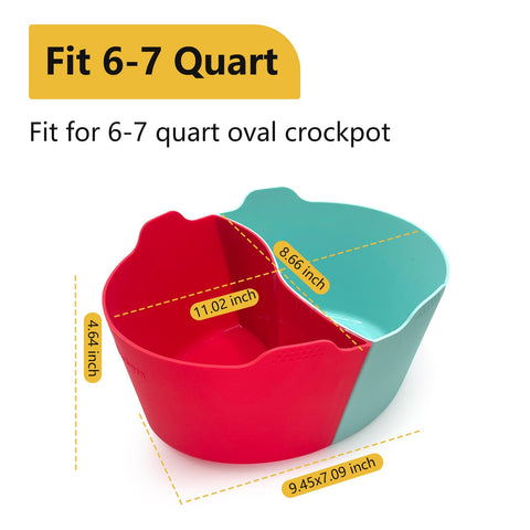 Magikichen divider insert shows two-dish capability for meals.
