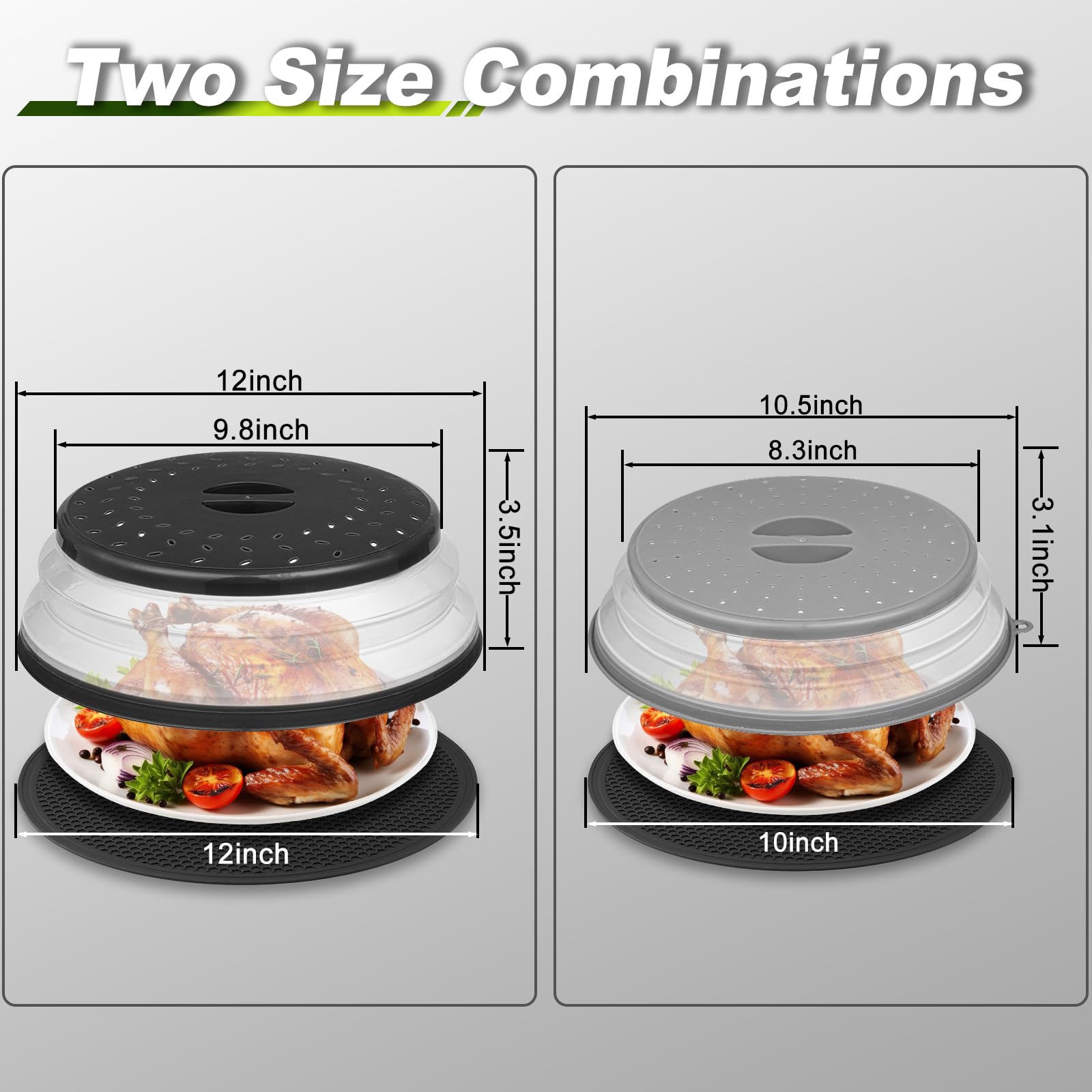 MAGJIUKE foldable microwave cover with handle for easy opening