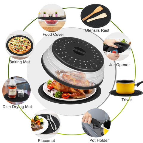 MAGJIUKE adjustable-height lid prevents spills when lifting hot dishes
