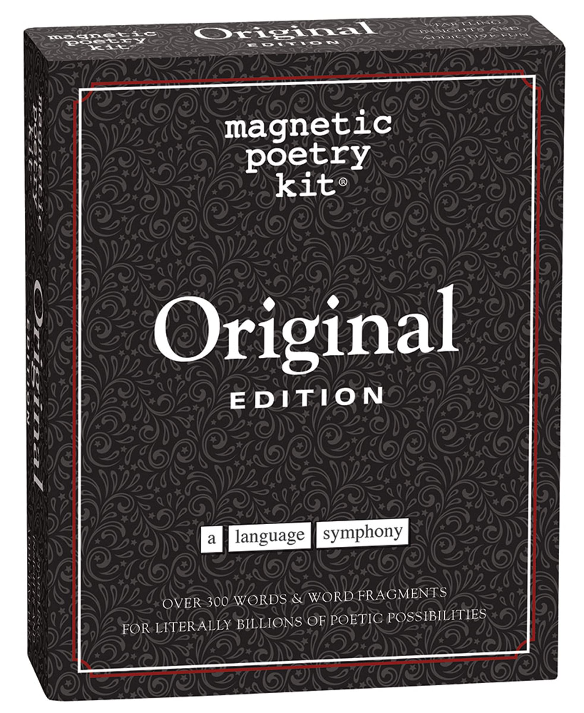 Magnetic Poetry Original Edition box with over 300 word tiles for creative expression.