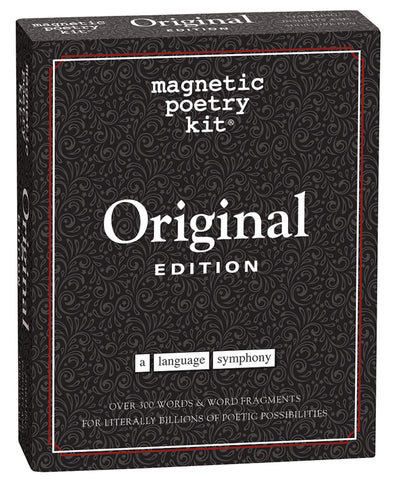 Magnetic Poetry Original Edition box with over 300 word tiles for creative expression.
