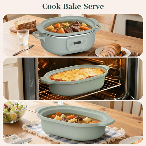 Magnifique Experience Delight dishwasher-safe lid and stoneware reduce cleanup after meals.
