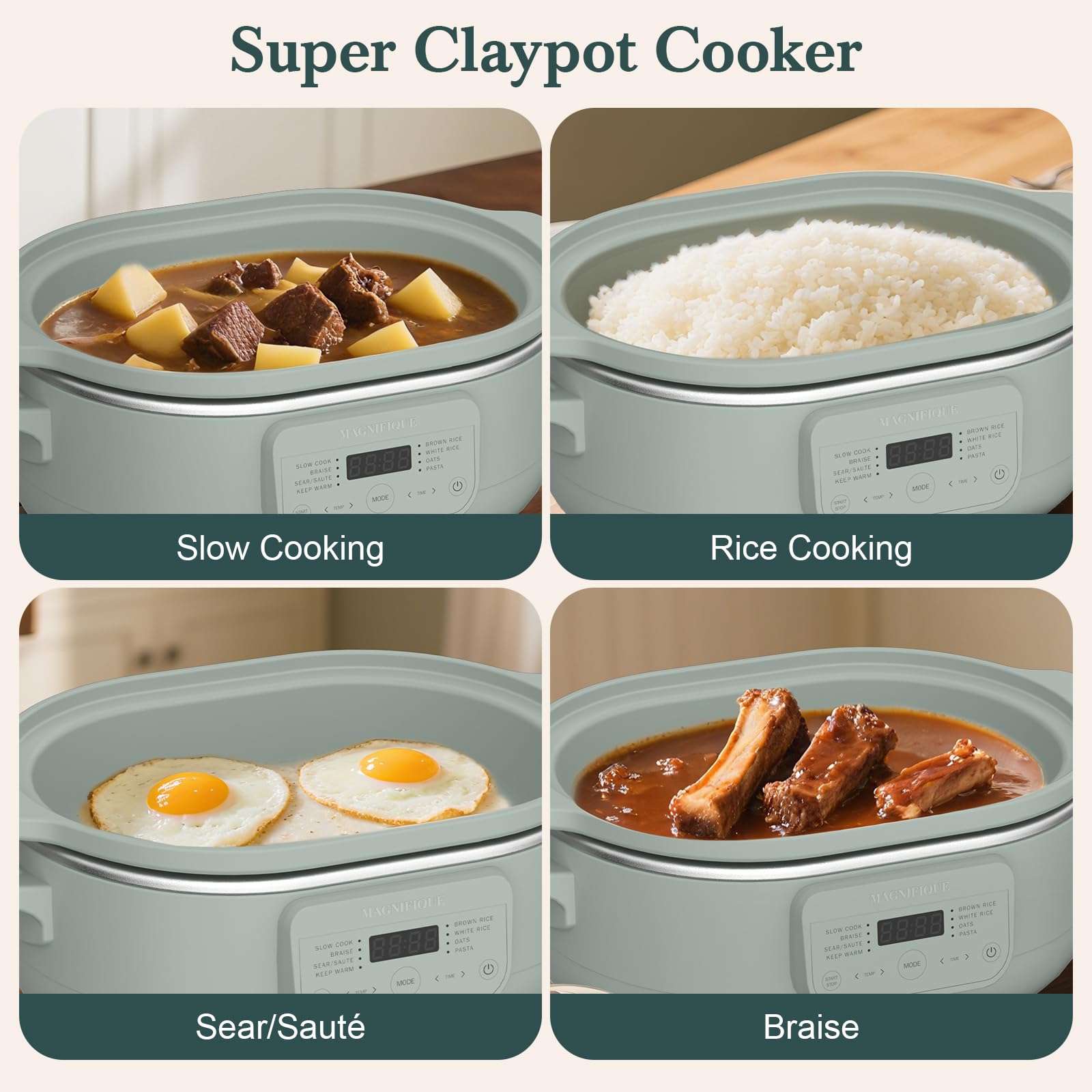 Magnifique Experience Delight nonstick ceramic coating cleans easily and cooks evenly.