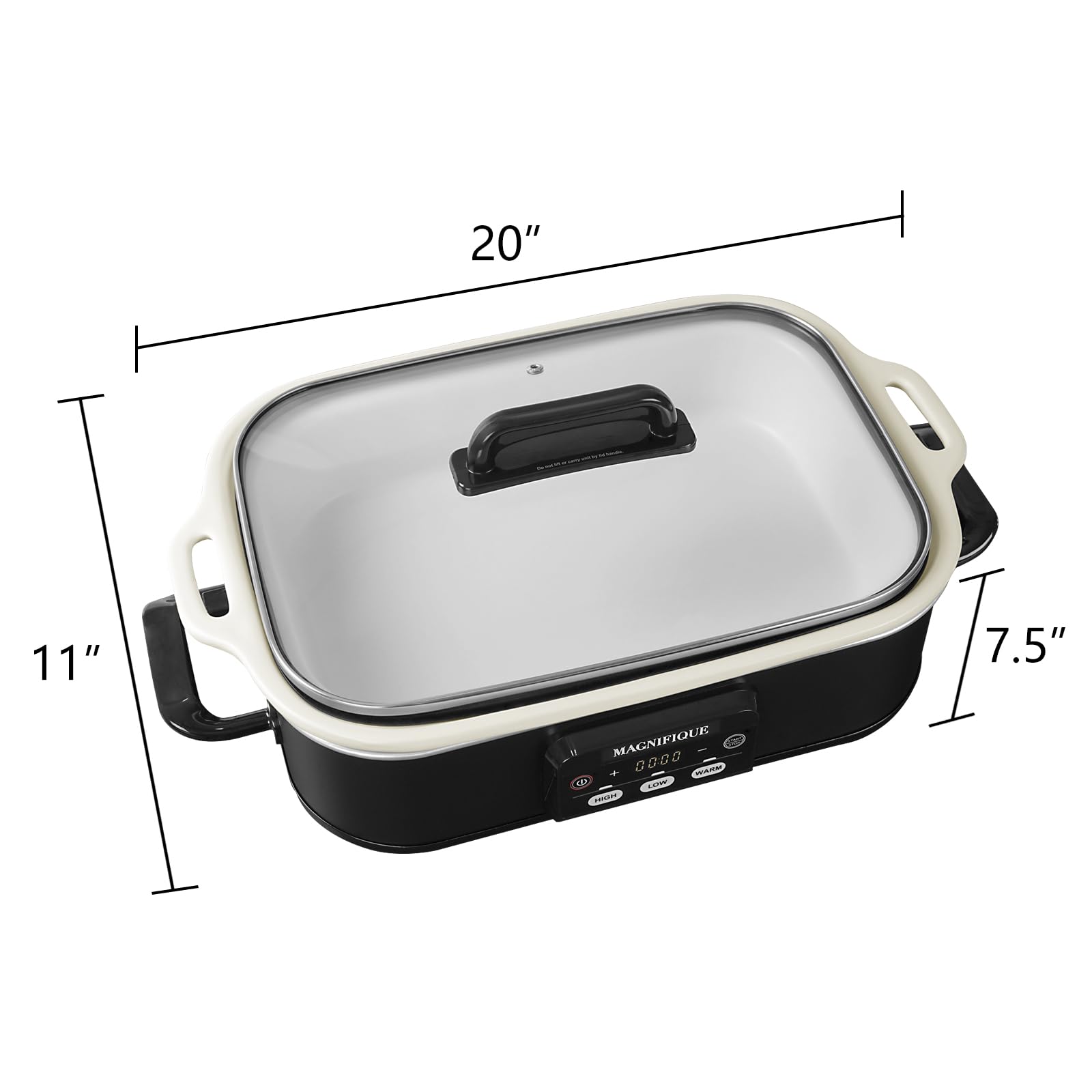 Magnifique Experience Delight removable ceramic pot for easy serving and cleaning.