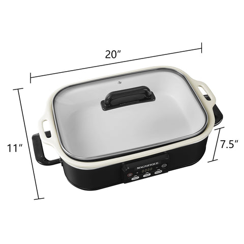 Magnifique Experience Delight removable ceramic pot for easy serving and cleaning.