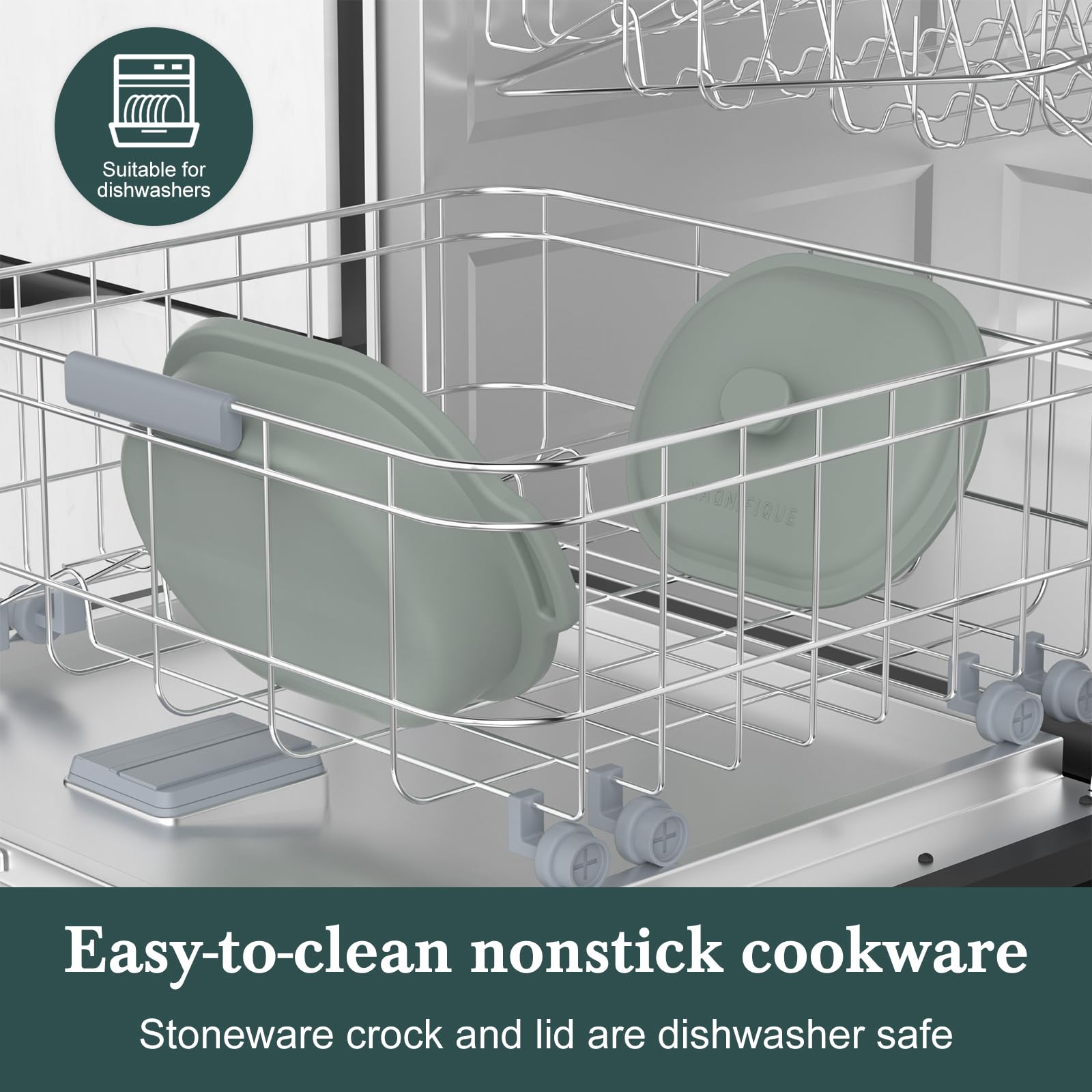 Magnifique Experience Delight stylish metal shell pairs with olive interior for a modern look.