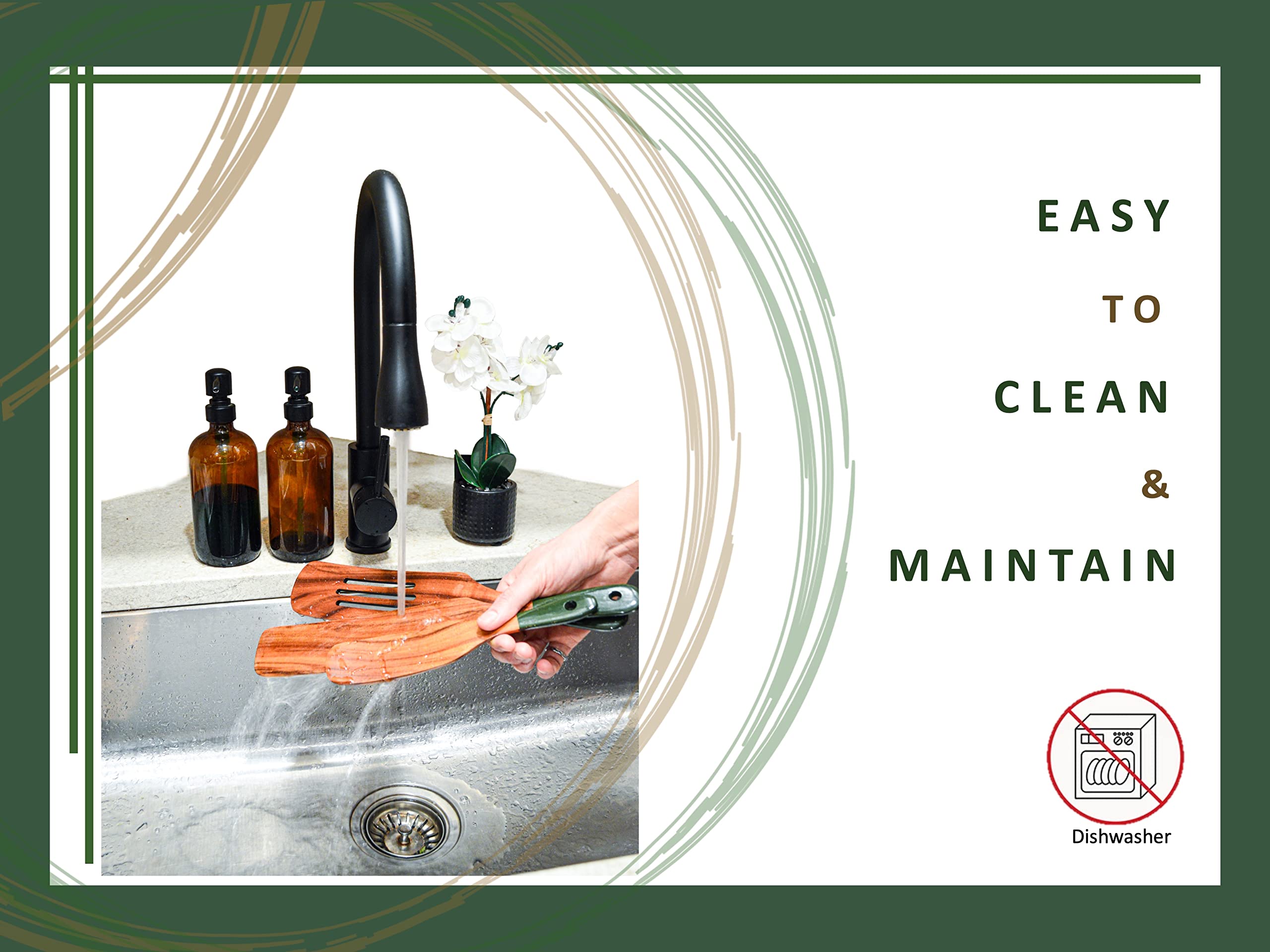 Magnum Opus easy-clean teak utensils for everyday kitchen use