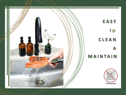 Magnum Opus easy-clean teak utensils for everyday kitchen use