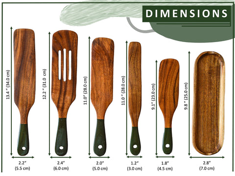 Magnum Opus teak wood spurtle highlighting smooth finish for cookware