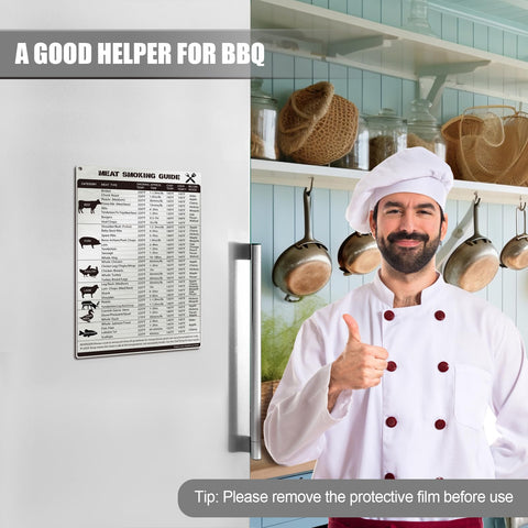 Magrooyar magnetic sheet backing keeps the guide accessible on metal surfaces.