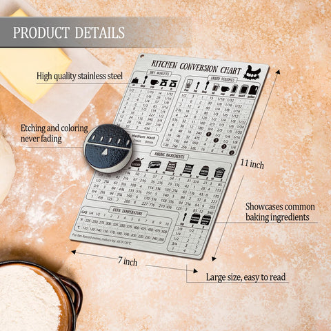 Magrooyar oven temperature conversions chart displayed for accurate cooking.