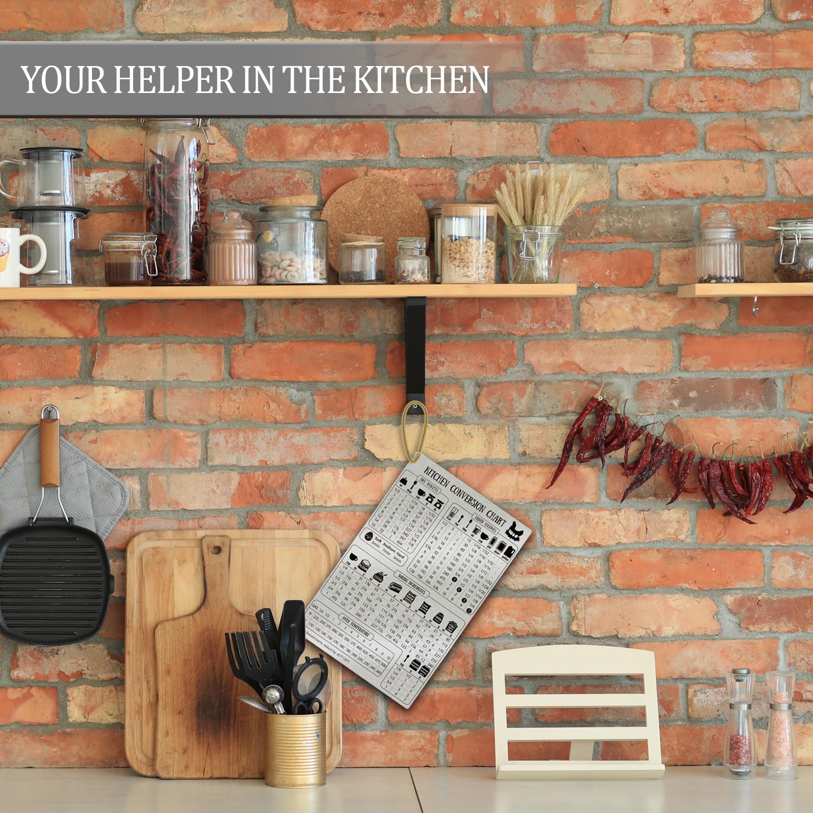 Magrooyar vintage kitchen gadget decor adds charm and practical measurements.