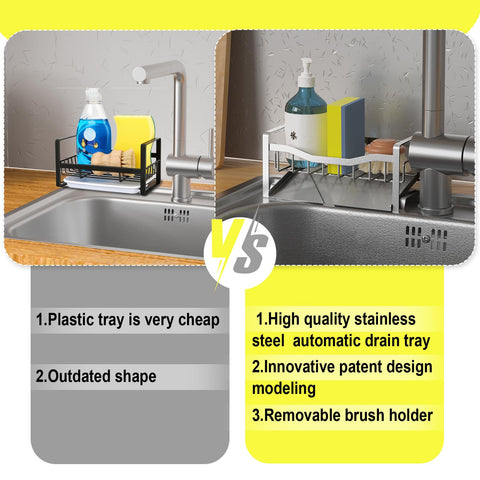 Maifan anti-slip base anchors the caddy securely on the counter.