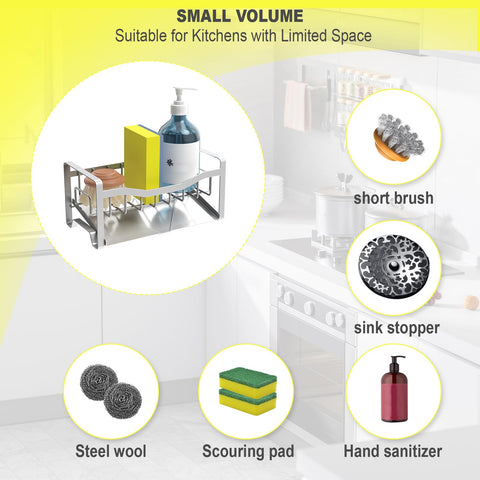 Maifan SUS304 stainless steel sponge holder shows sturdy, rust-resistant build.
