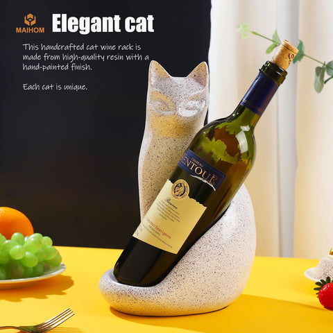 MAIHOM cat wine rack displayed in a cabinet or shelf
