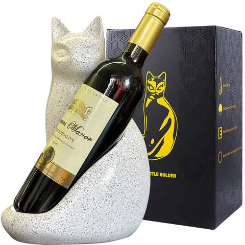 MAIHOM cat wine rack hand-painted display for collectible decor