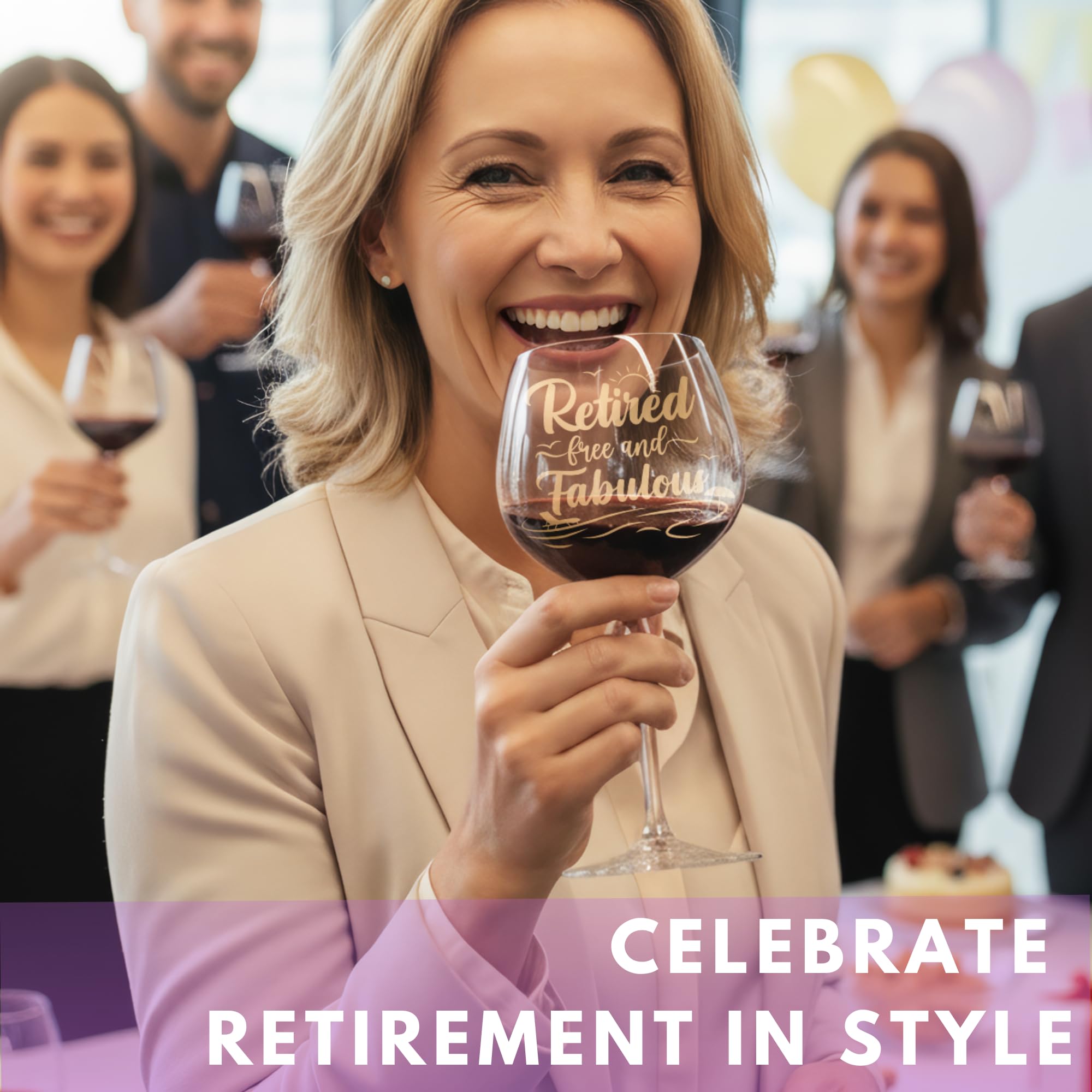 Mailabeeus crystal retirement glass, an elegant keepsake for parties.