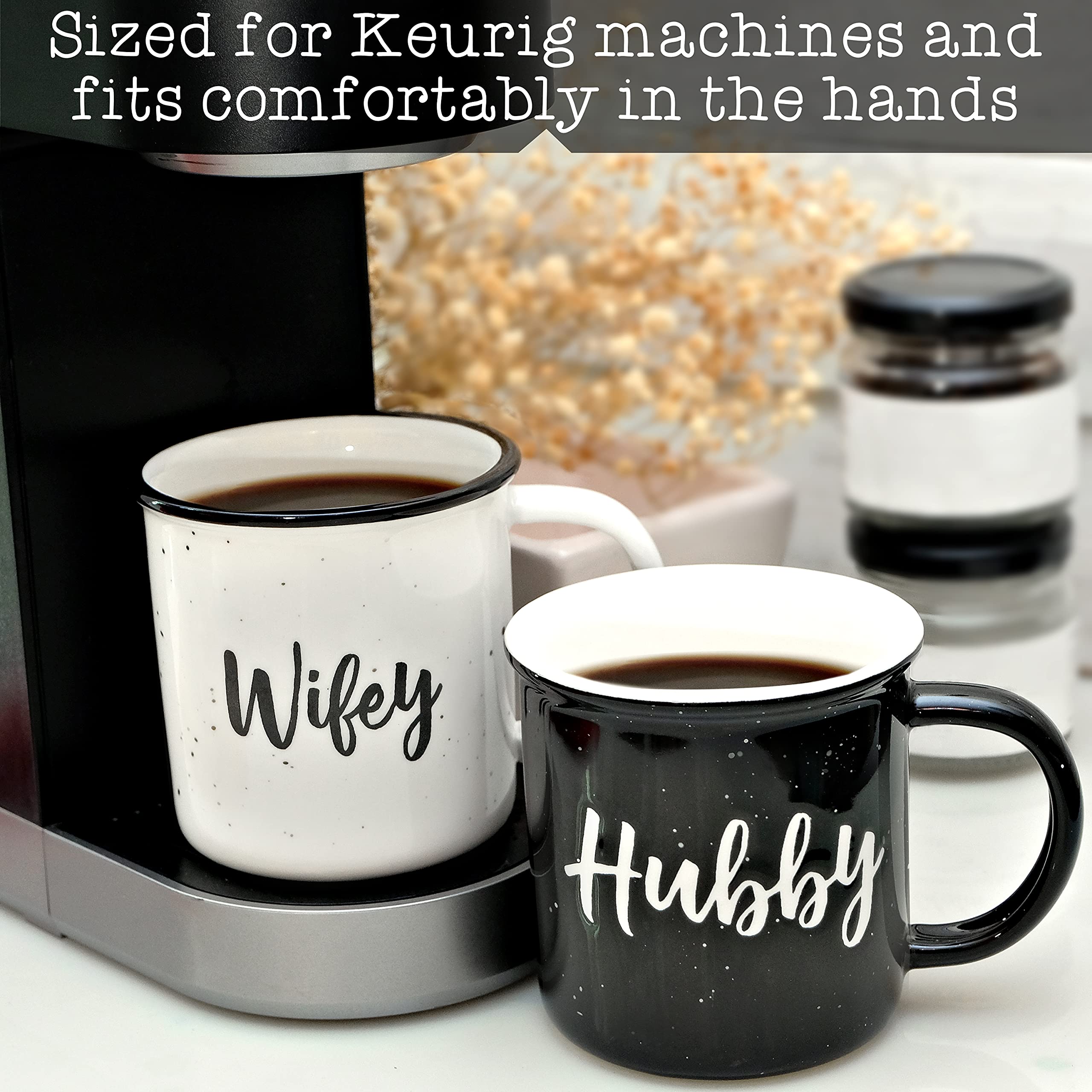 MAINEVENT wifey hubby mug set packaging, ready giftable in USA-made packaging