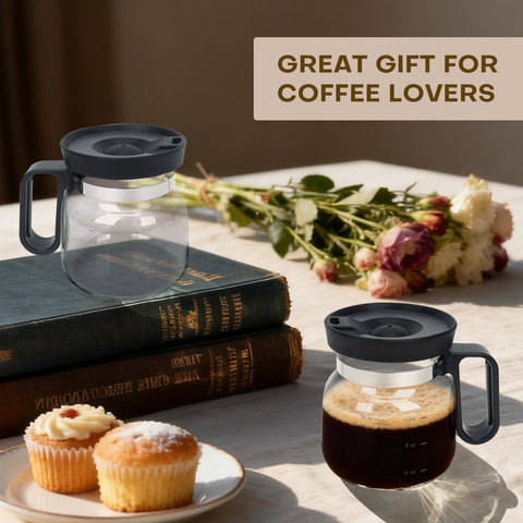 MaiQidd 16oz glass mug is ideal for coffee, tea, and hot drinks.