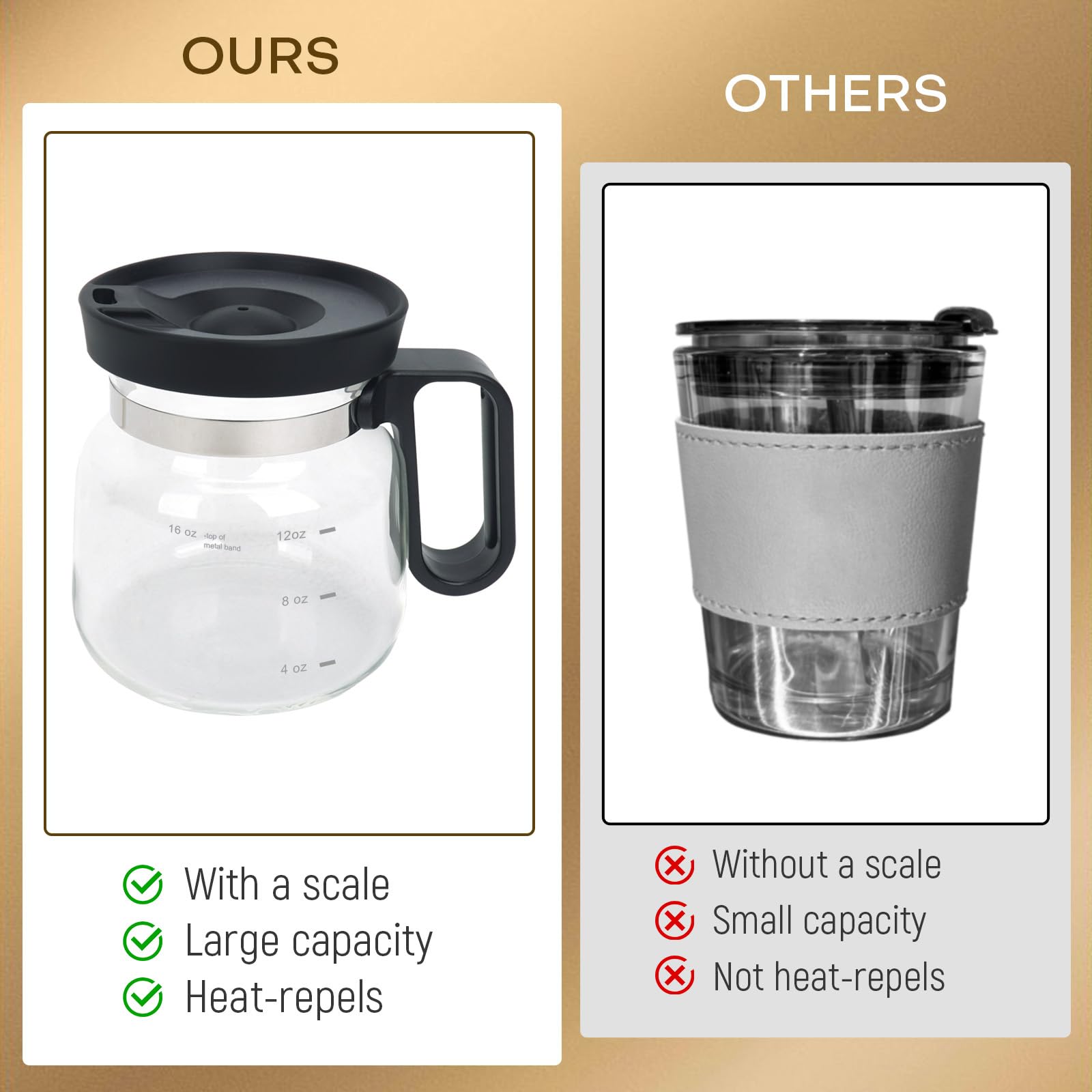 MaiQidd transparent mug lets you admire tea or coffee hue.