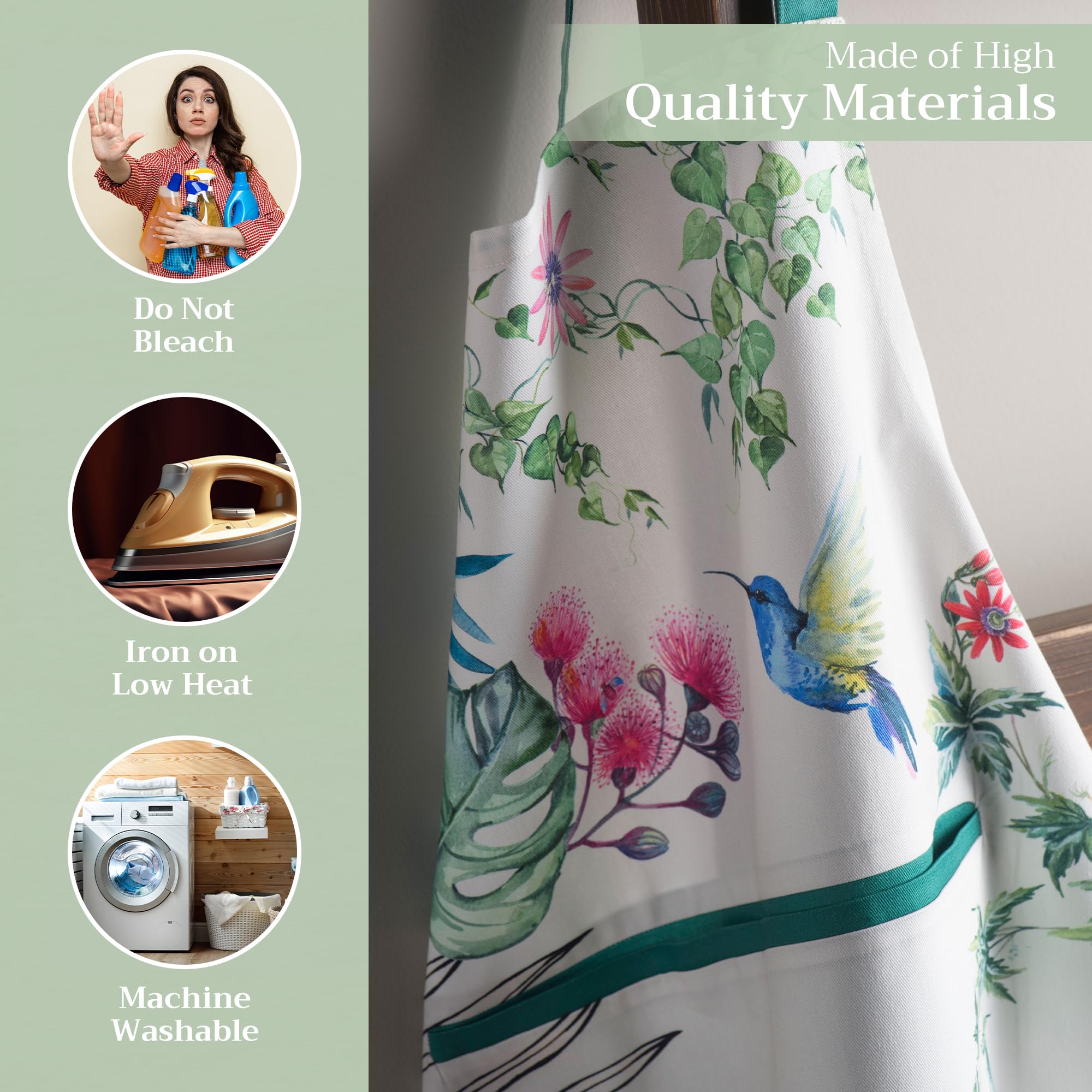 Maison d'Hermine apron measuring 27.5 by 31.5 inches for full coverage