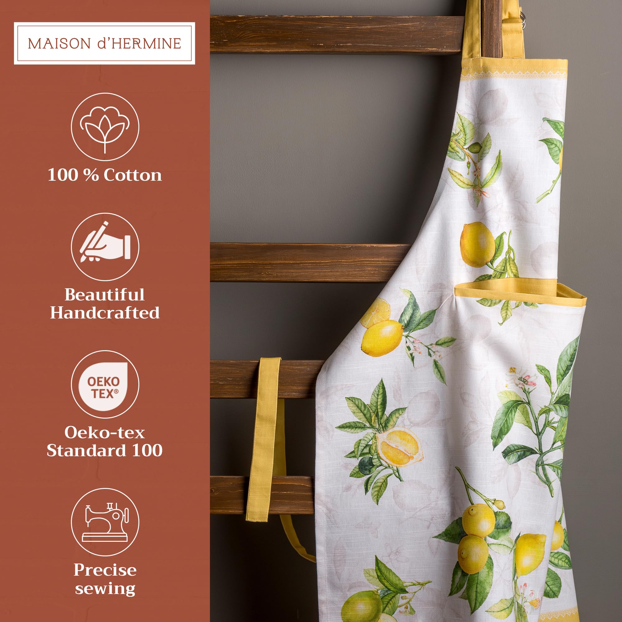Maison d' Hermine adjustable neck strap view; customizable fit for comfortable all-day wear.