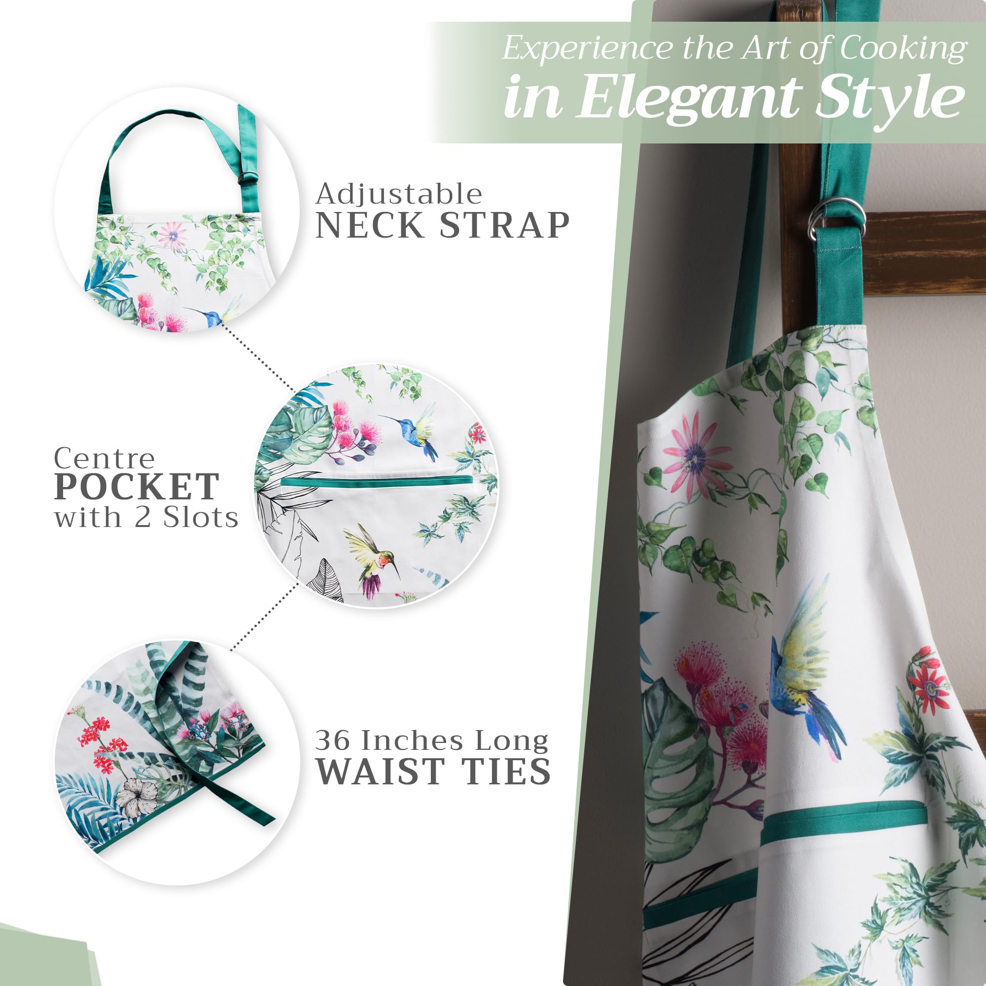 Maison d'Hermine breathable 100% cotton apron for warm seasons