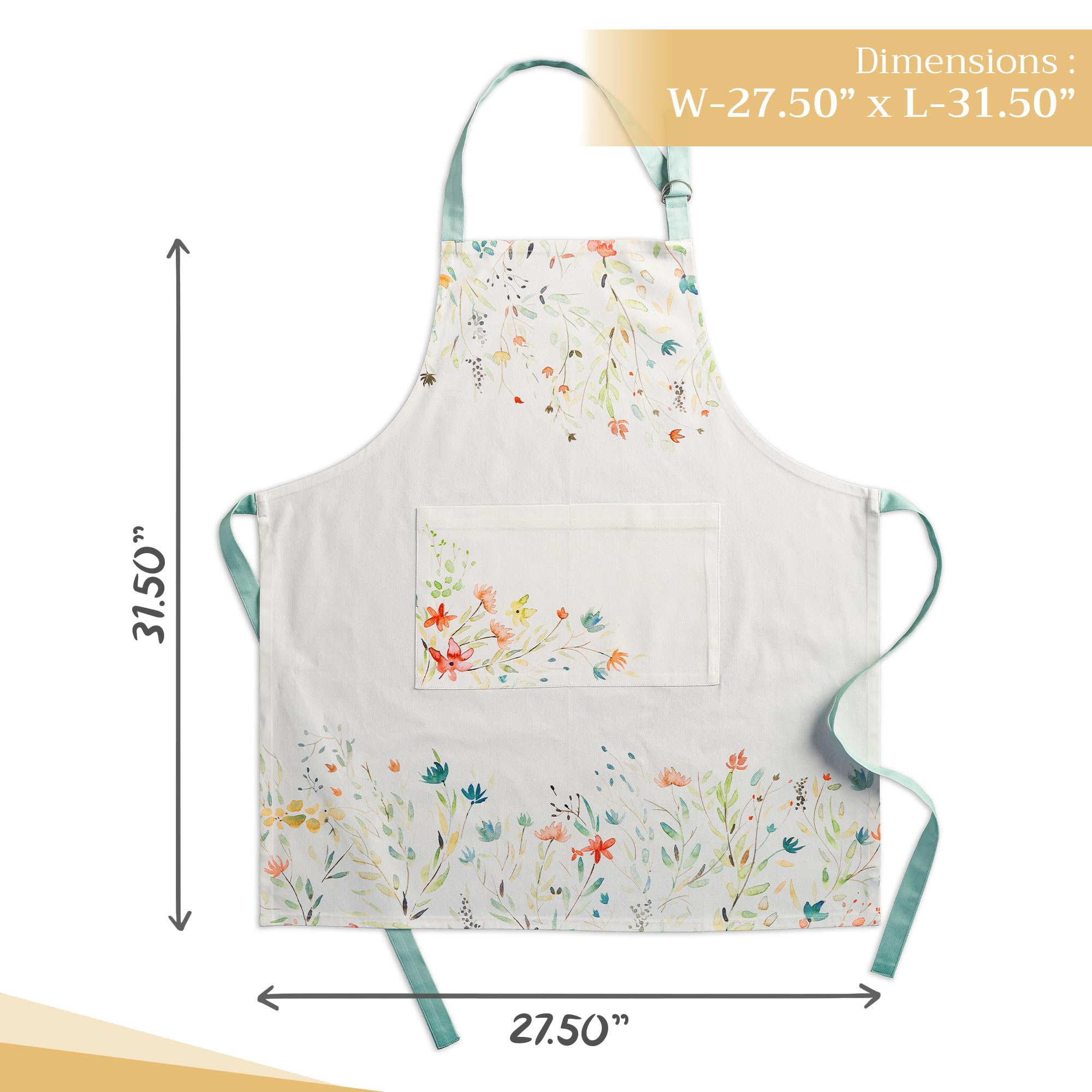Maison d'Hermine apron watercolor pattern with European-inspired design