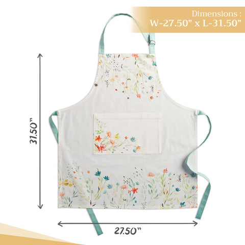 Maison d'Hermine apron watercolor pattern with European-inspired design