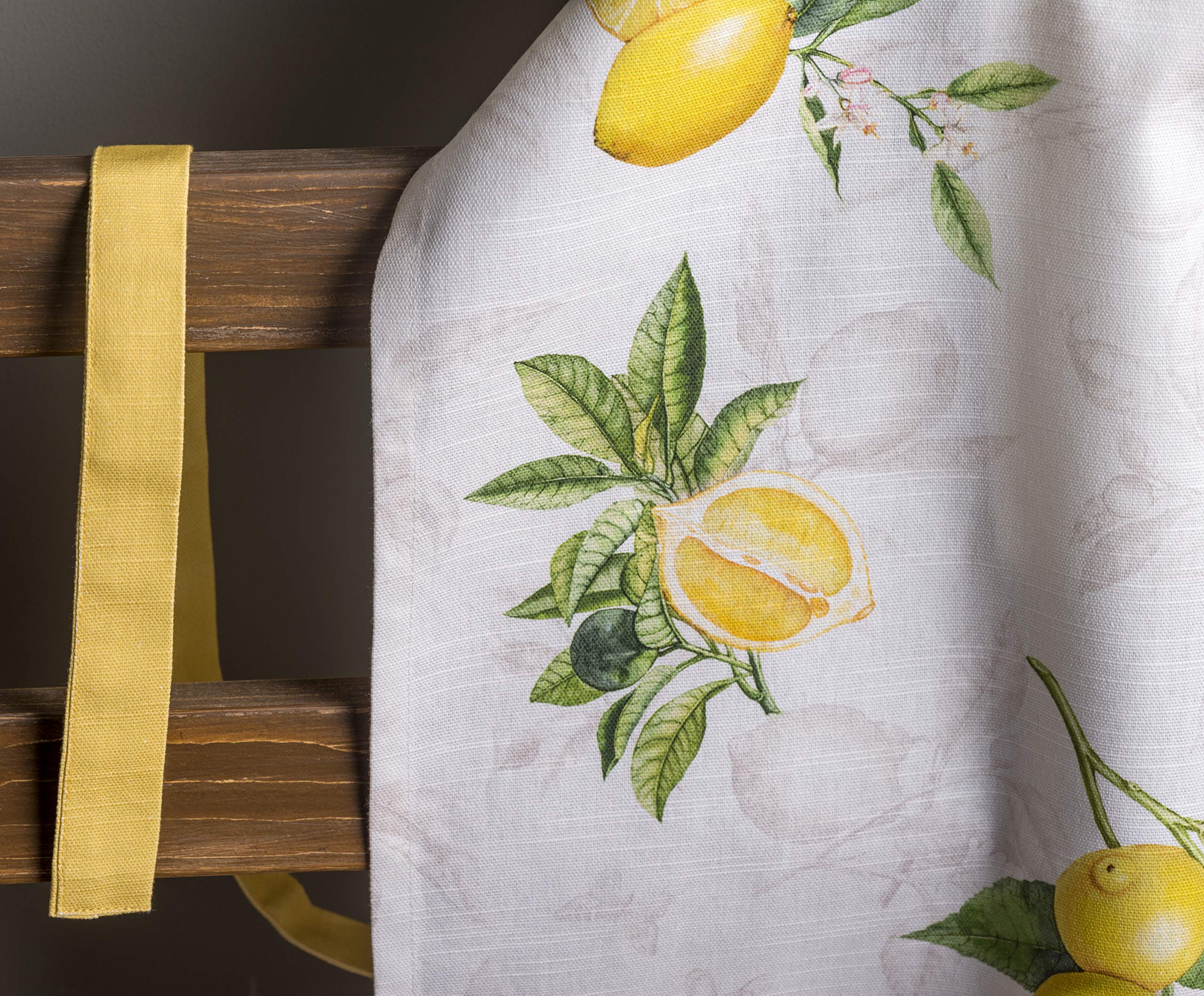 Maison d' Hermine woman-model wearing apron; elegant daily cooking look.