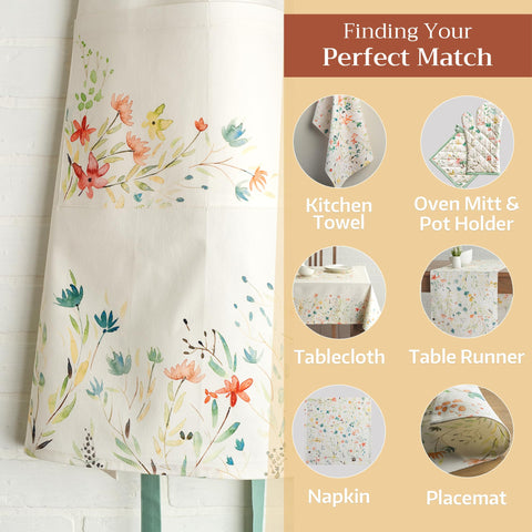 Maison d'Hermine women's-fit apron on model for kitchen use